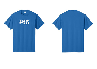 NYC Factory Unisex Camp Staff Charcoal T-Shirt - Front Only - Royal