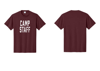 NYC Factory Unisex Camp Staff Classic T-Shirt - Front Only - Athletic Maroon