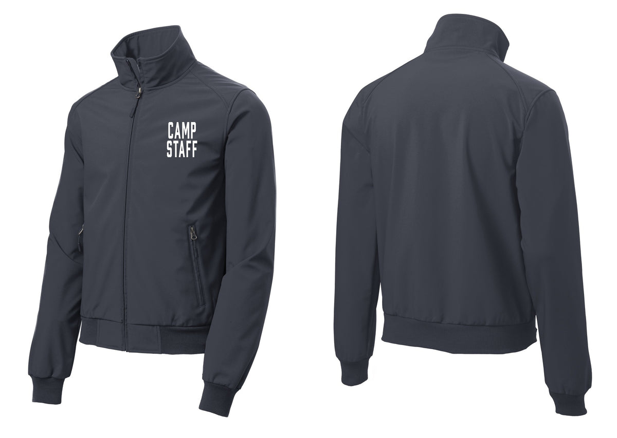NYC Factory Camp Staff Soft Shell Bomber Jacket (Classic) - Chest Only - Battleship Grey