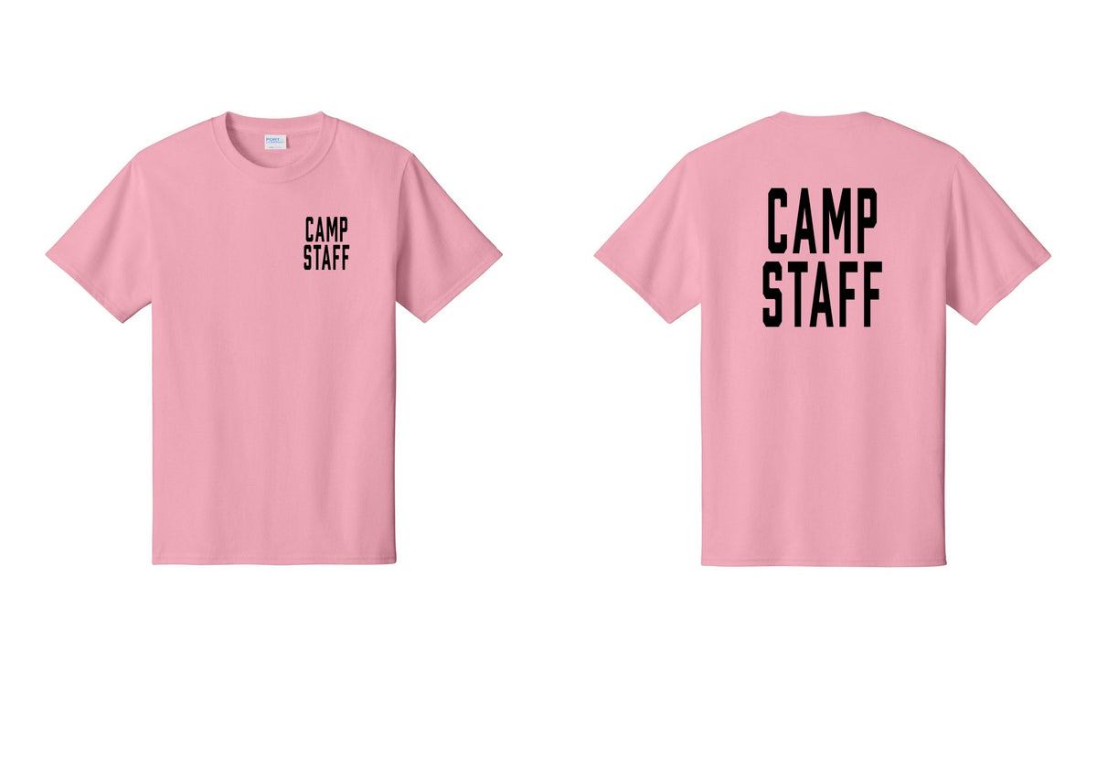 NYC Factory Unisex Camp Staff Classic T-Shirt - Chest + Back - Candy Pink