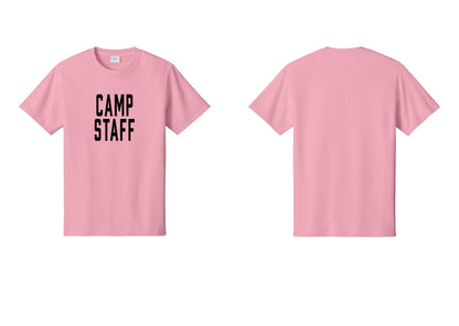 NYC Factory Camp Staff T-Shirt, Condensed Lettering - Front Only - Candy Pink