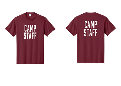 NYC Factory Unisex Camp Staff Classic T-Shirt - Front + Back - Cardinal