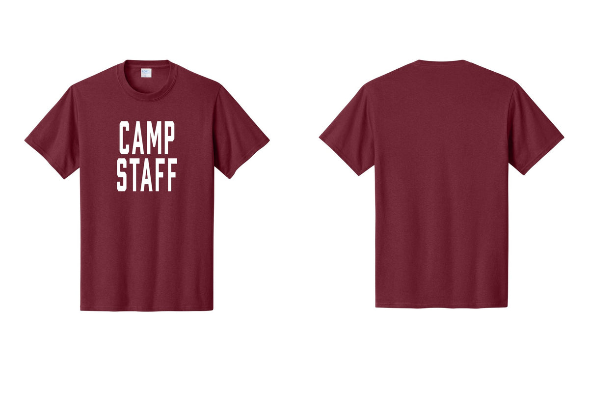 NYC Factory Unisex Camp Staff Classic T-Shirt - Front Only - Cardinal