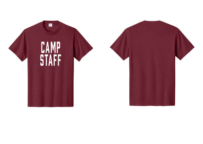NYC Factory Unisex Camp Staff Classic T-Shirt - Front Only - Cardinal