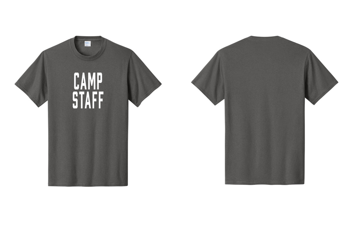 NYC Factory Camp Staff T-Shirt, Condensed Lettering - Front Only - Charcoal