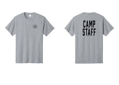 NYC Factory Unisex Custom Logo Camp Staff T-Shirt - Your Logo + Back - Athletic Heather