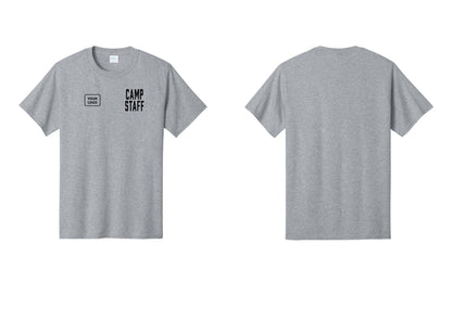 NYC Factory Unisex Custom Logo Camp Staff T-Shirt - CAMP STAFF + Your Logo - Athletic Heather
