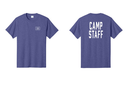 NYC Factory Unisex Custom Logo Camp Staff T-Shirt - Your Logo + Back - Heather Purple