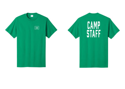 NYC Factory Unisex Custom Logo Camp Staff T-Shirt - Your Logo + Back - Kelly