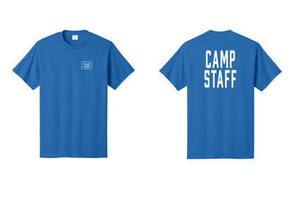 NYC Factory Unisex Custom Logo Camp Staff T-Shirt - Your Logo + Back - Royal