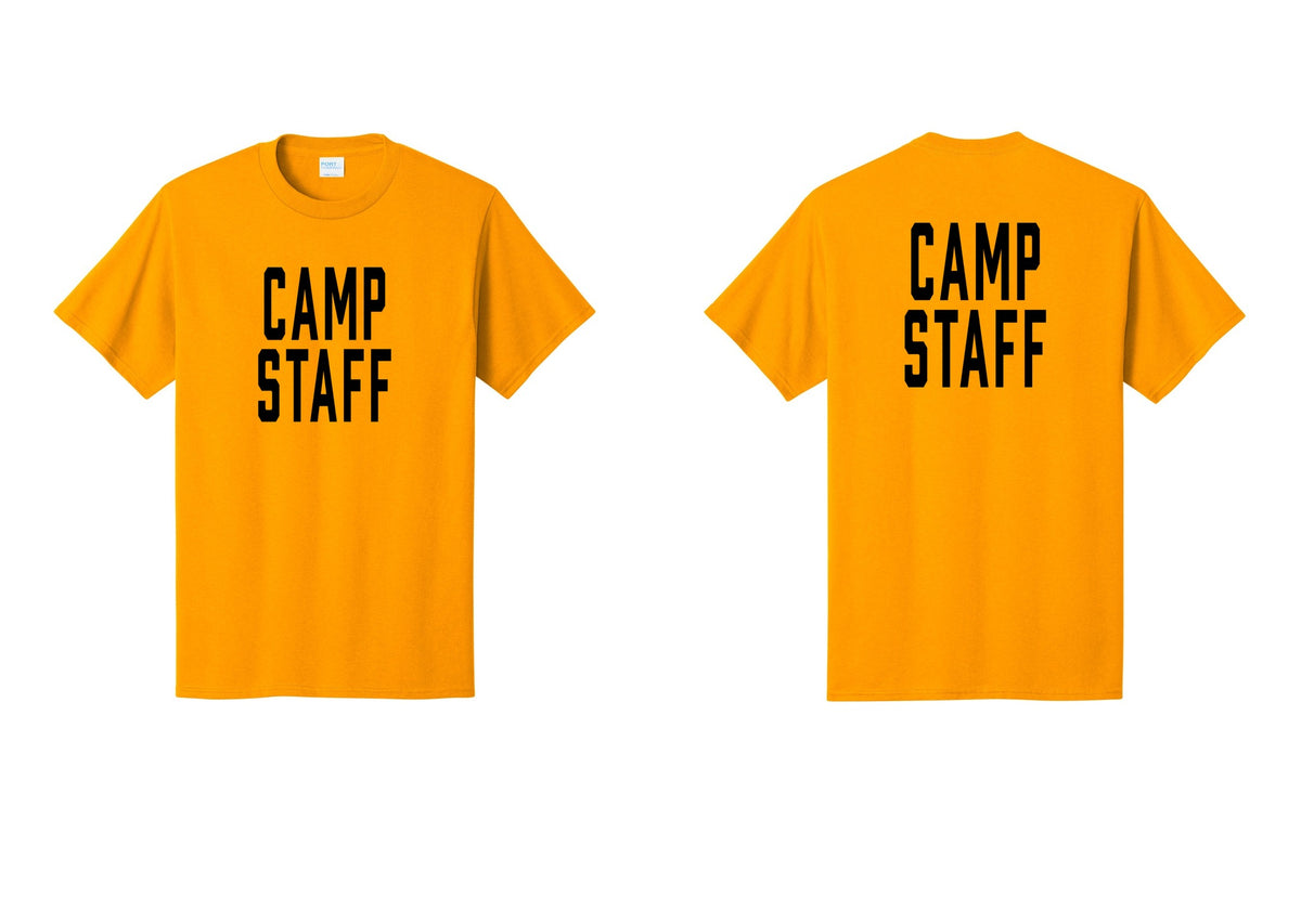 NYC Factory Unisex Camp Staff Classic T-Shirt - Front + Back - Gold