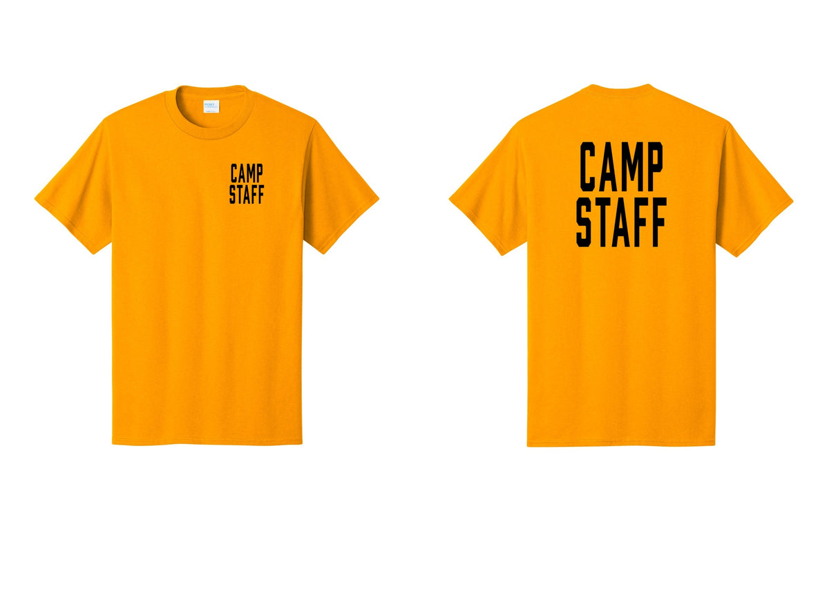 NYC Factory Unisex Camp Staff Classic T-Shirt - Chest + Back - Gold