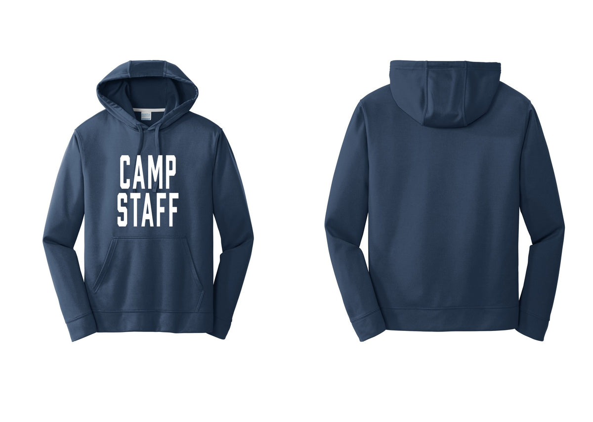 NYC Factory Camp Staff Performance Hooded Fleece Pullover Sweatshirt (Classic) - Front Only - Navy