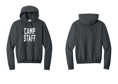 NYC Factory Camp Staff Cotton Fleece Pullover Hoodie (Classic) - Front Only - Dark Heather Grey