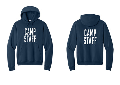 NYC Factory Camp Staff Cotton Fleece Pullover Hoodie (Classic) - Front + Back - Navy