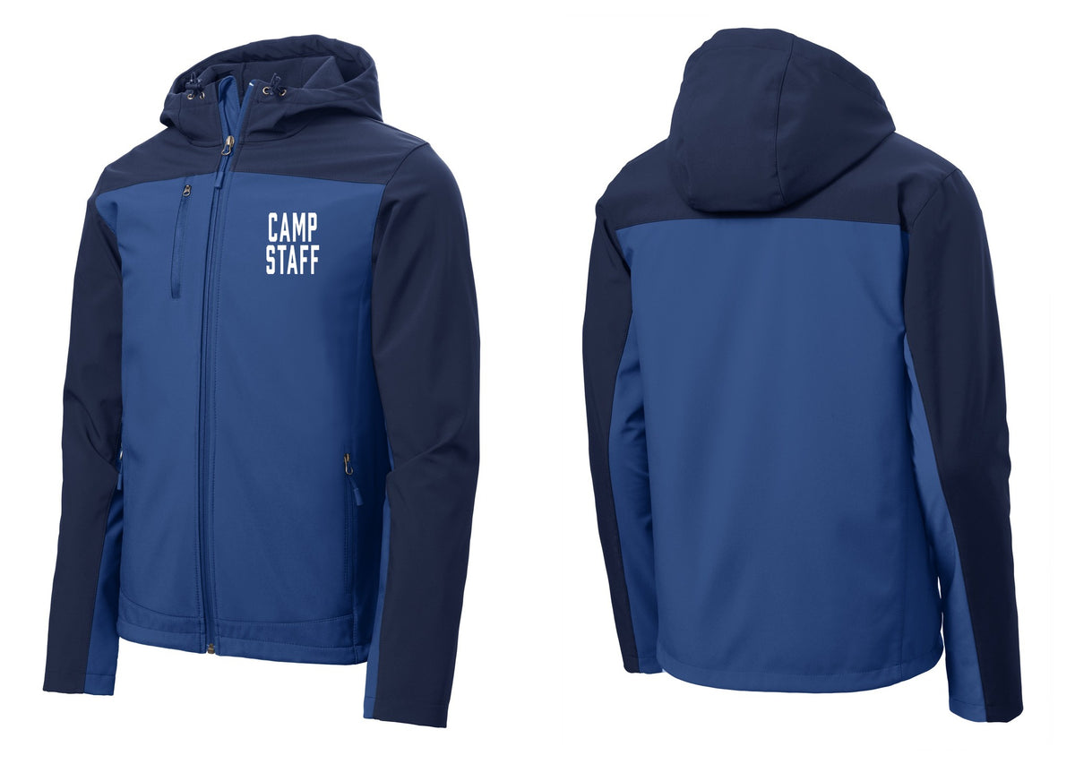 NYC Factory Camp Staff Hooded Soft Shell Jacket (Classic) - Chest Only - Night Sky Blue / Dress Blue Navy
