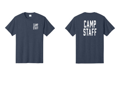 NYC Factory Unisex Camp Staff Classic T-Shirt - Chest + Back - Heather Navy