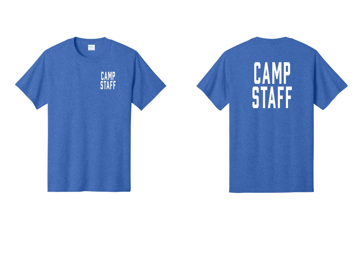 NYC Factory Unisex Camp Staff Classic T-Shirt - Chest + Back - Heather Royal