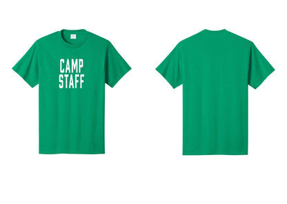 NYC Factory Camp Staff T-Shirt, Condensed Lettering - Front Only - Kelly
