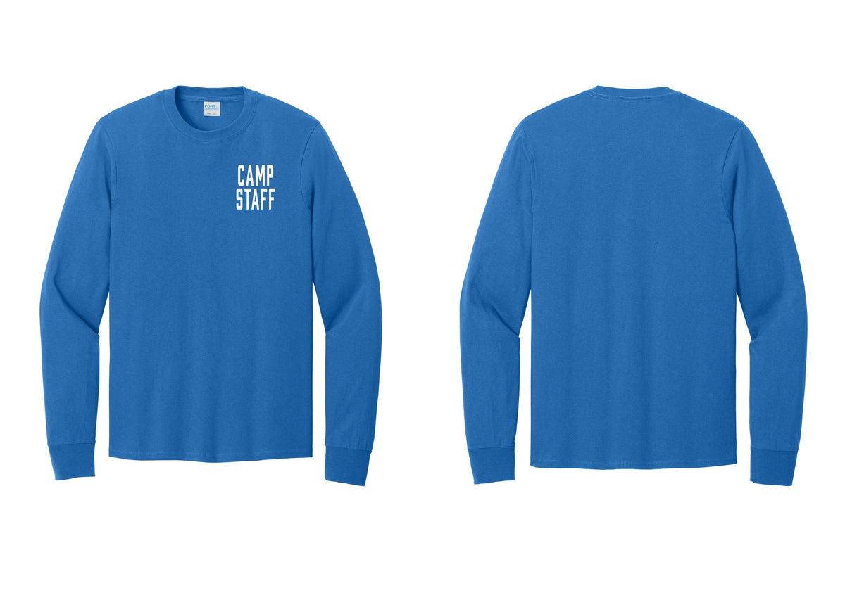NYC Factory Camp Staff Cotton Long Sleeve T-Shirt (Classic) - Chest Only - Royal