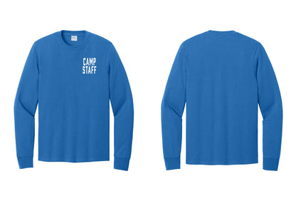 NYC Factory Camp Staff Cotton Long Sleeve T-Shirt (Classic) - Chest Only - Royal