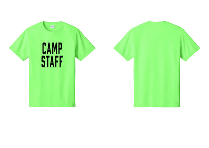 NYC Factory Unisex Camp Staff Classic T-Shirt - Front Only - Neon Green