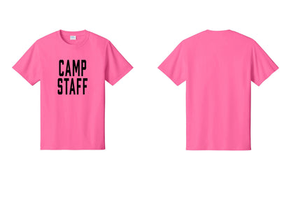 NYC Factory Unisex Camp Staff Classic T-Shirt - Front Only - Neon Pink