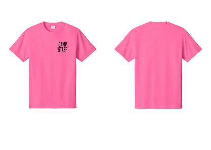 NYC Factory Unisex Camp Staff Classic T-Shirt - Chest Only - Neon Pink