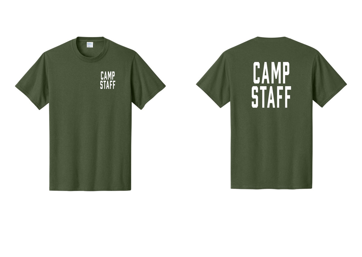 NYC Factory Unisex Camp Staff Classic T-Shirt - Chest + Back - Olive