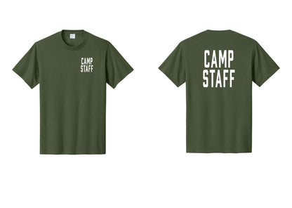 NYC Factory Unisex Camp Staff Classic T-Shirt - Chest + Back - Olive