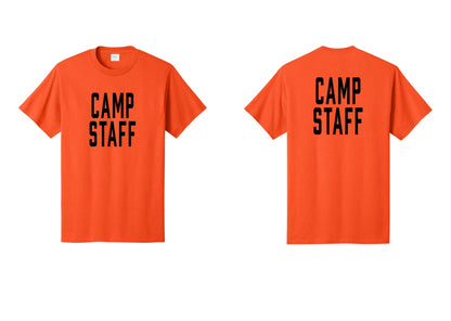 NYC Factory Unisex Camp Staff Classic T-Shirt - Front + Back - Orange
