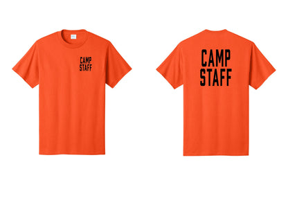 NYC Factory Unisex Camp Staff Classic T-Shirt - Chest + Back - Orange