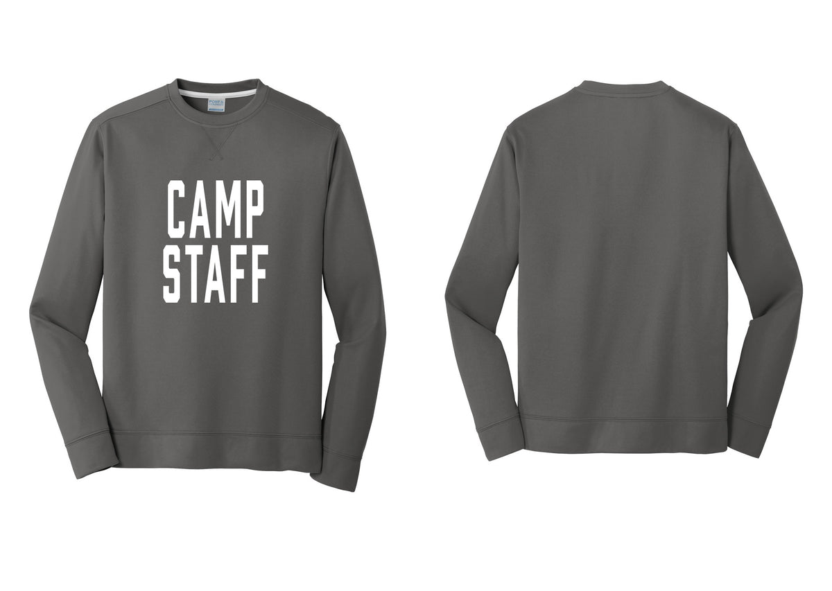 NYC Factory Camp Staff Performance Fleece Crewneck Sweatshirt (Classic) - Front Only - Charcoal