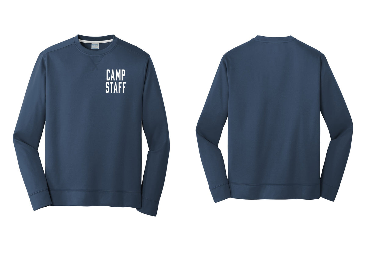 NYC Factory Camp Staff Performance Fleece Crewneck Sweatshirt (Classic) - Chest Only - Navy