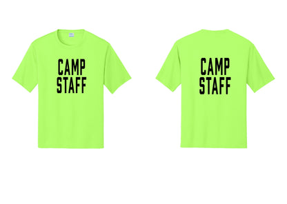 NYC Factory Camp Staff Performance T-Shirt (Classic) - Front + Back - Neon Green