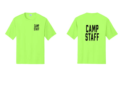 NYC Factory Camp Staff Performance T-Shirt (Classic) - Chest + Back - Neon Green
