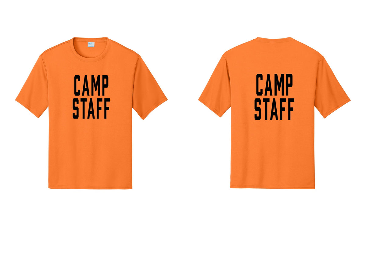 NYC Factory Camp Staff Performance T-Shirt (Classic) - Front + Back - Neon Orange