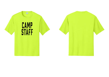 NYC Factory Camp Staff Performance T-Shirt (Classic) - Front Only - Neon Yellow