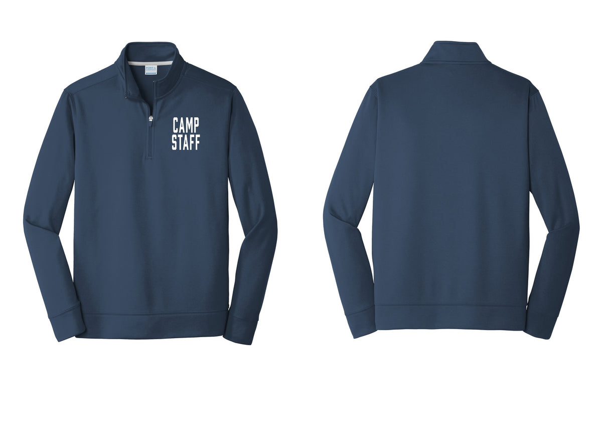 NYC Factory Camp Staff Performance Fleece 1/4-Zip Pullover Sweatshirt (Classic) - Chest Only - Navy