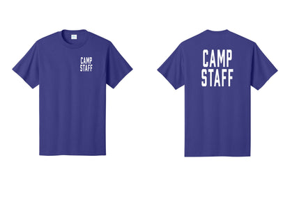 NYC Factory Unisex Camp Staff Classic T-Shirt - Chest + Back - Purple