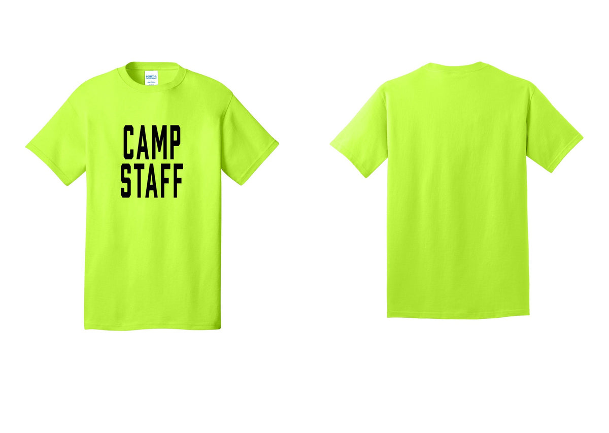 NYC Factory Unisex Camp Staff Classic T-Shirt - Front Only - Safety Green