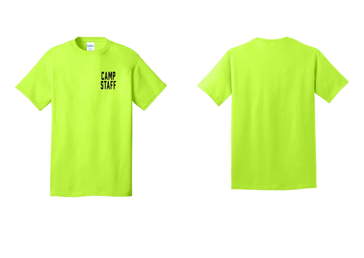 NYC Factory Unisex Camp Staff Classic T-Shirt - Chest Only - Safety Green