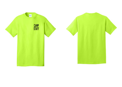 NYC Factory Unisex Camp Staff Classic T-Shirt - Chest Only - Safety Green