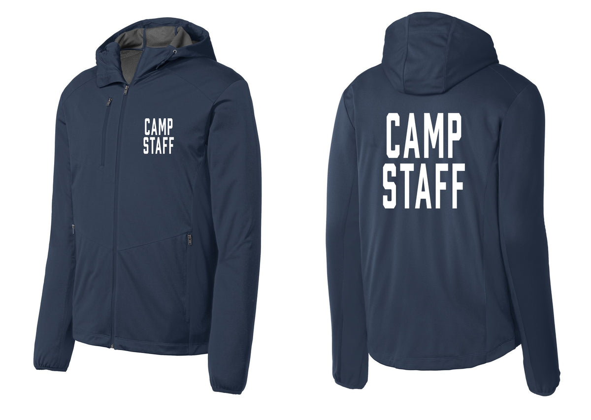 NYC Factory Camp Staff Soft Shell Hooded Jacket (Classic) - Chest + Back - Dress Blue Navy