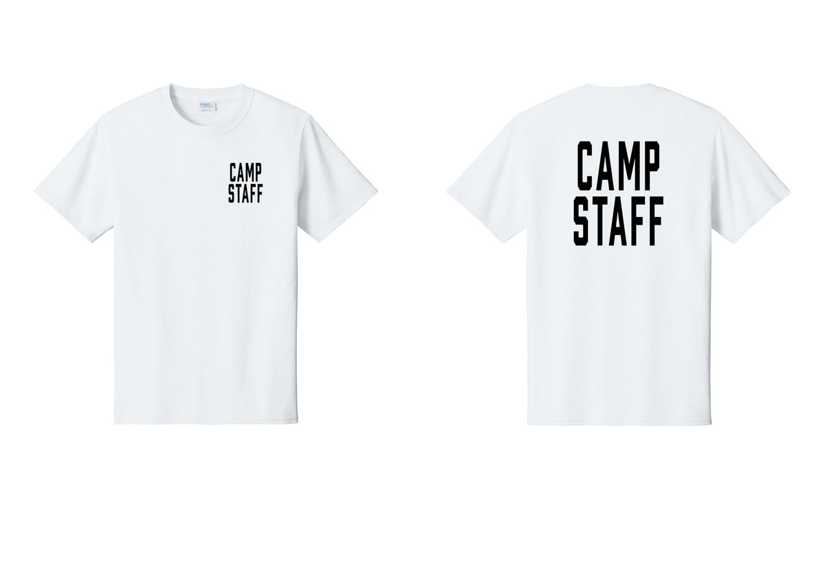 NYC Factory Unisex Camp Staff Classic T-Shirt - Chest + Back - White