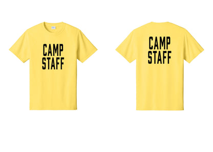 NYC Factory Unisex Camp Staff Classic T-Shirt - Front + Back - Yellow