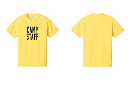 NYC Factory Camp Staff T-Shirt, Condensed Lettering - Front Only - Yellow