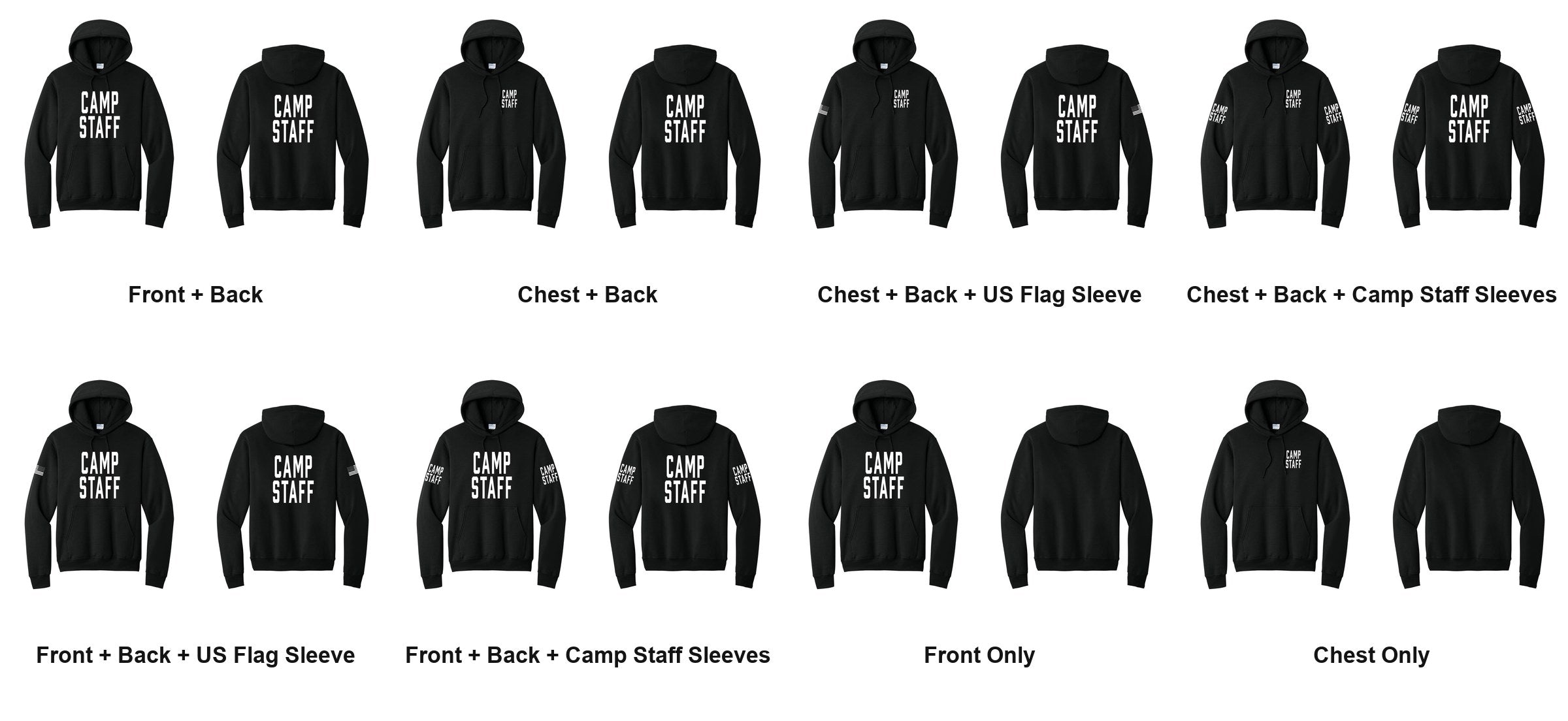 CAMP STAFF print layouts