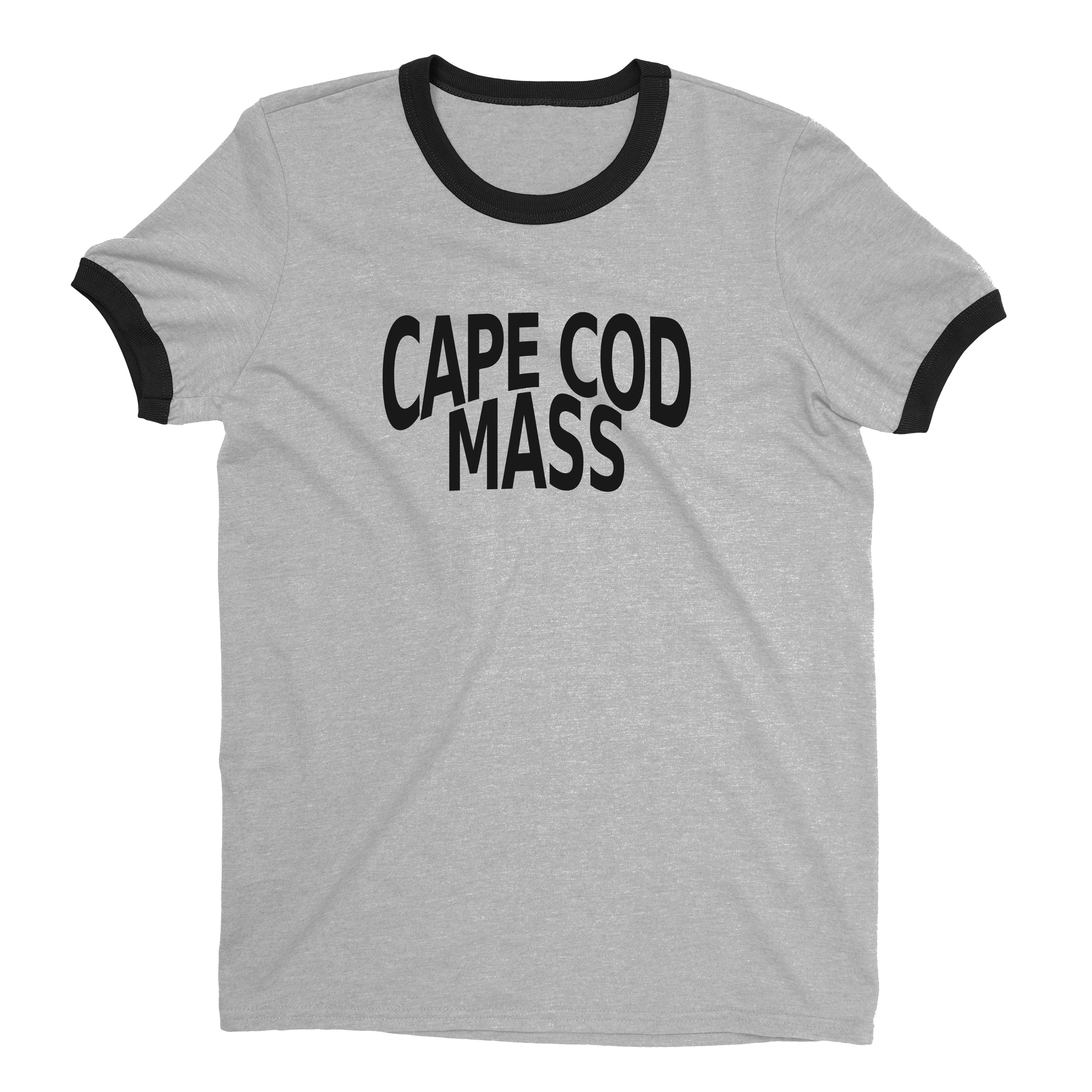 Cape Cod Ringer Tee Retro Style Men's T-Shirt - NYC Factory - Heather Gray
