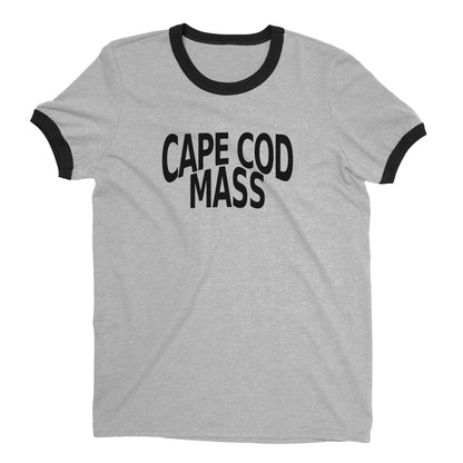 Cape Cod Ringer Tee Retro Style Men's T-Shirt - NYC Factory - Heather Gray